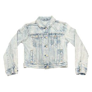 Gap Kids Denim Jacket Light Wash Size L 100% Cotton Classic Snap Button
